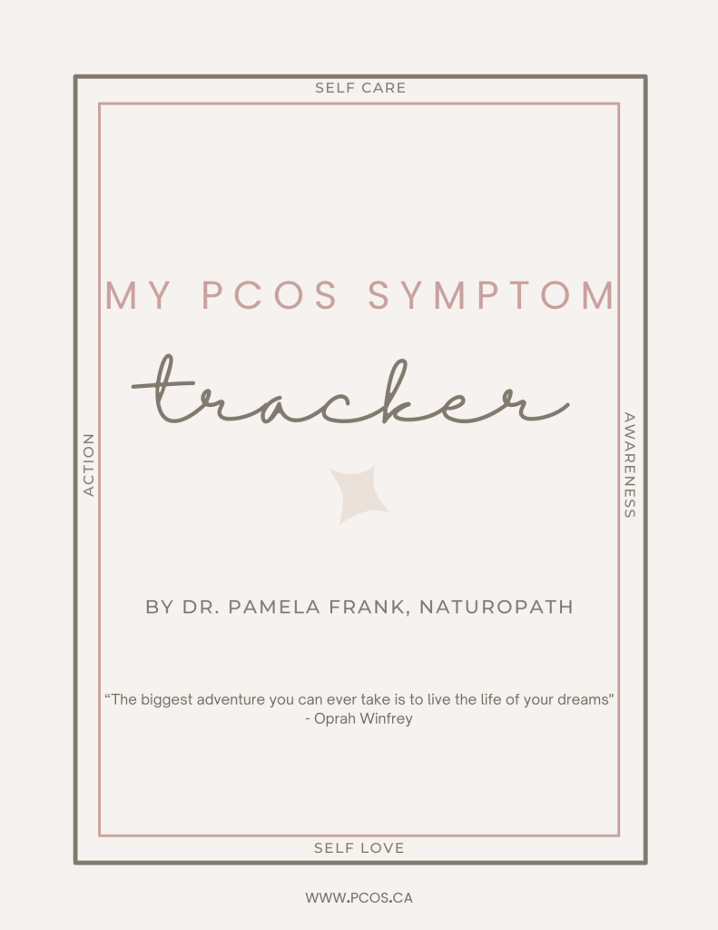 picture of the cover of my PCOS Symptom Tracker free handout