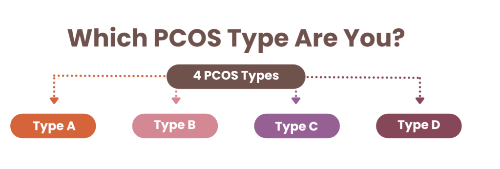picture asking which type of pcos are you with four pcos phenotypes