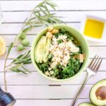 picture of a salad bowl for a low GI diet for PCOS